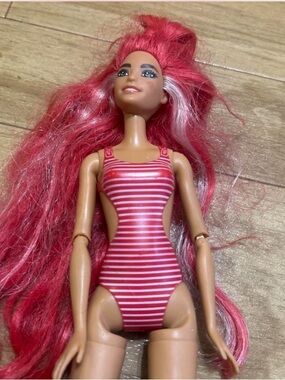 Striped Red Doll Swimsuit - Kids Toys